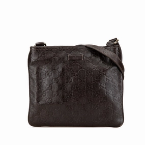 Gucci Leather Shoulder Bag Brown