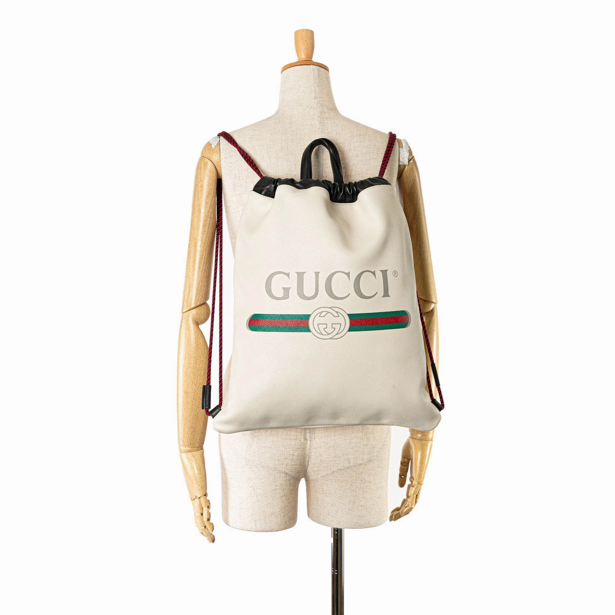 Gucci Logo Leather Backpack