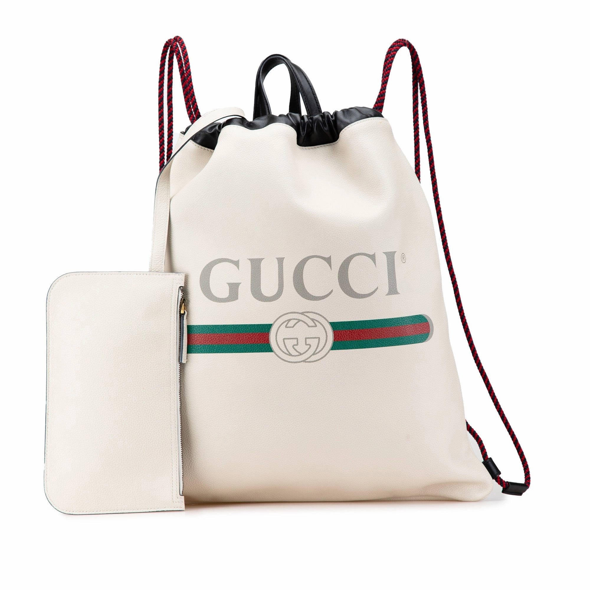 Gucci Logo Leather Backpack