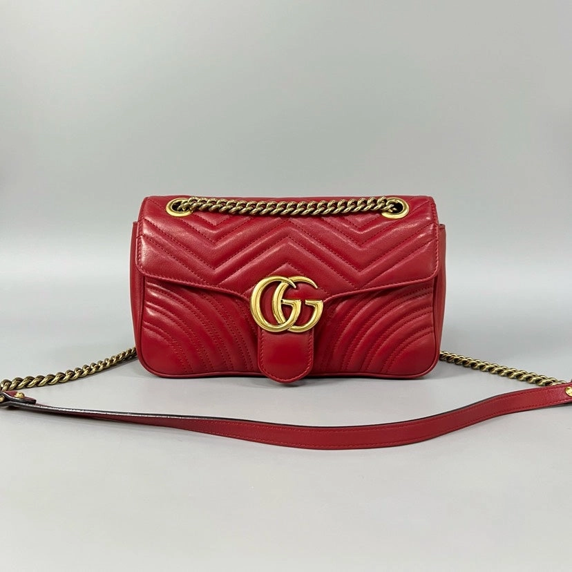 Gucci Marmont 26 Red Shoulder Bag