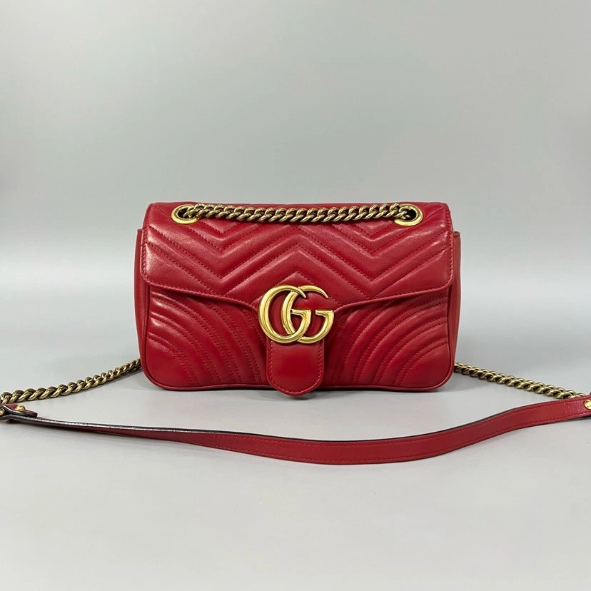Gucci Marmont 26 Red Shoulder Bag
