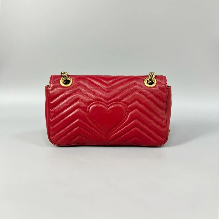 Gucci Marmont 26 Red Shoulder Bag