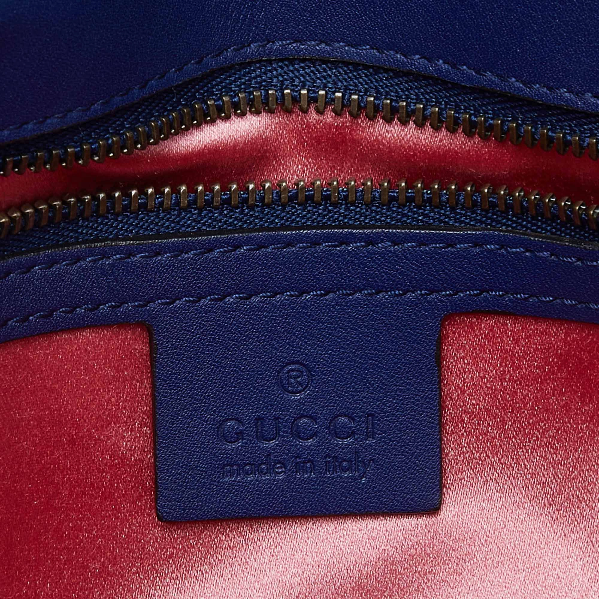 Gucci Matelass&eacute; Velvet Small Gg Marmont Shoulder Bag