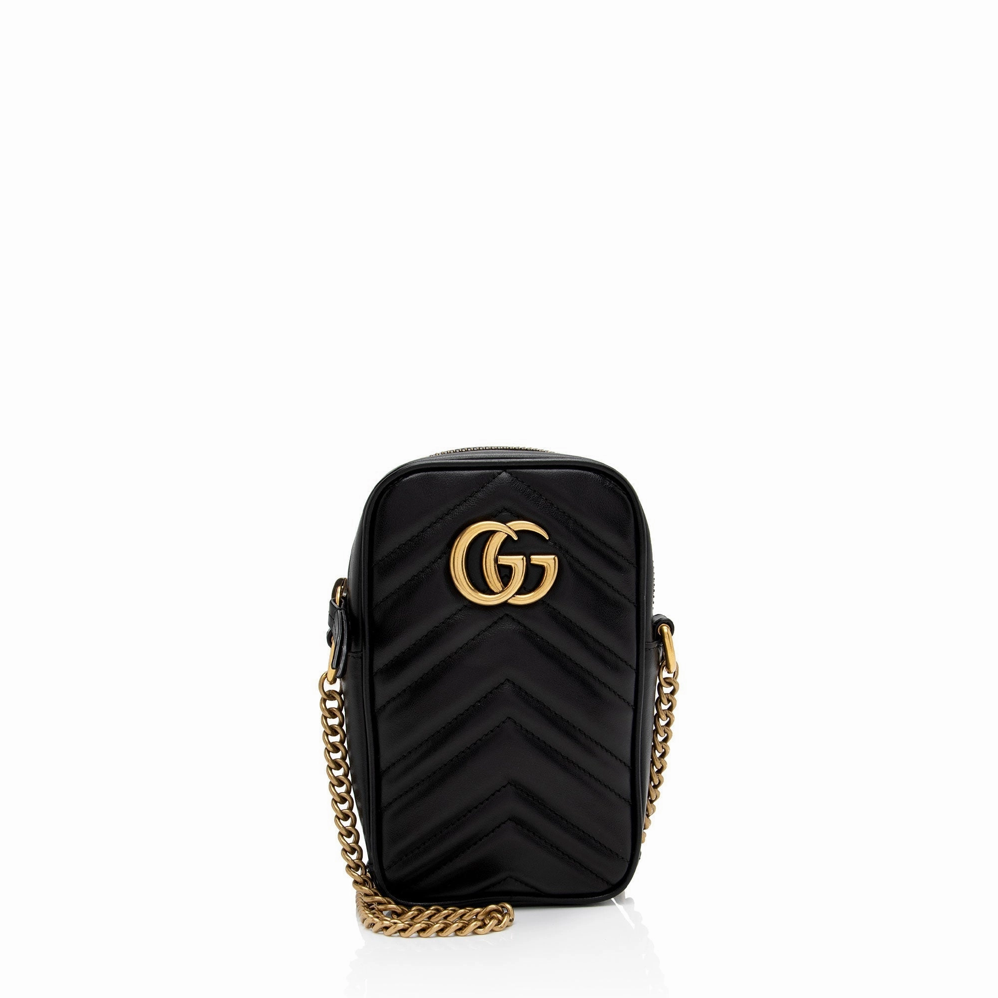 Gucci Matelasse Leather GG Marmont Mini Crossbody Bag (SHF-2UTE9c)