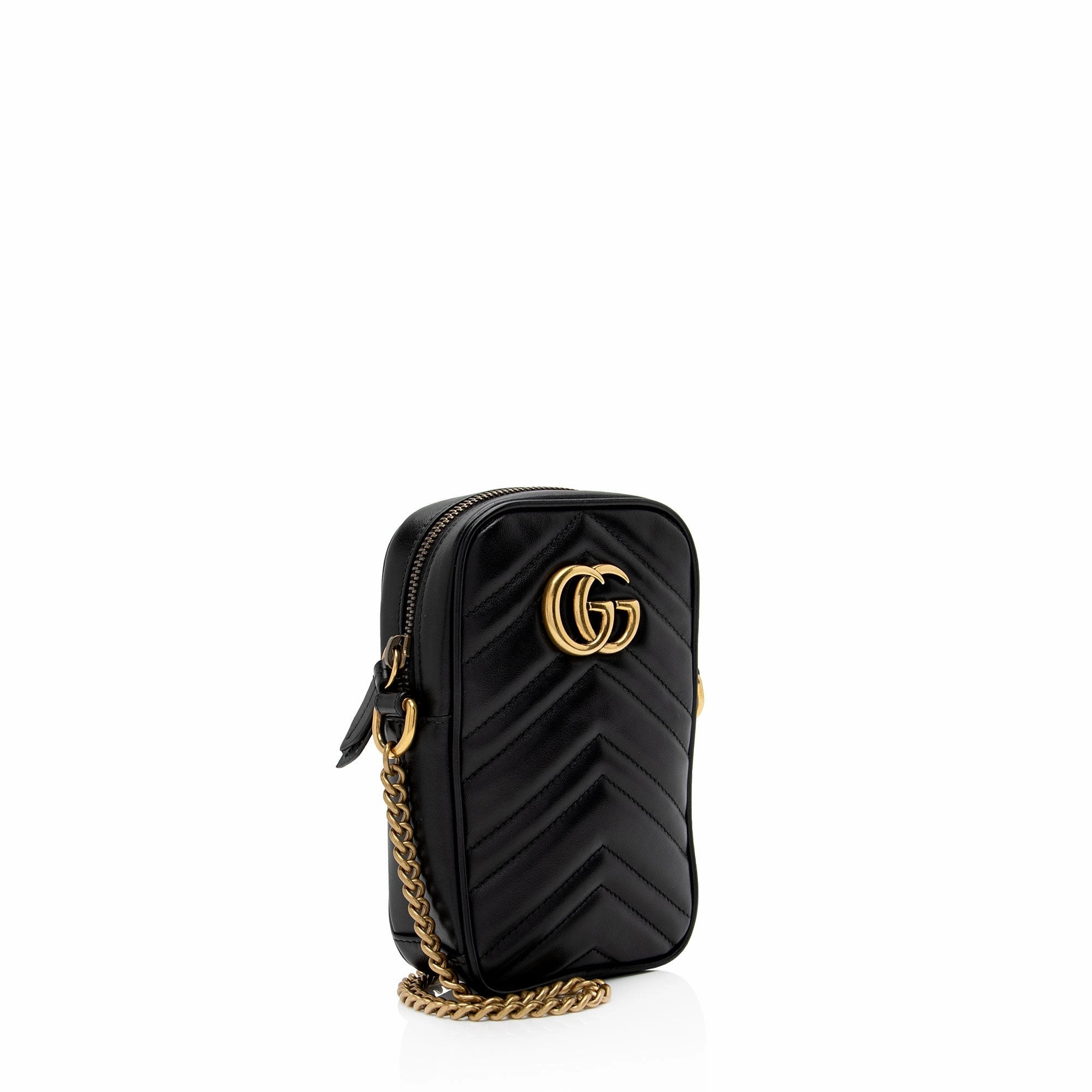 Gucci Matelasse Leather GG Marmont Mini Crossbody Bag (SHF-2UTE9c)