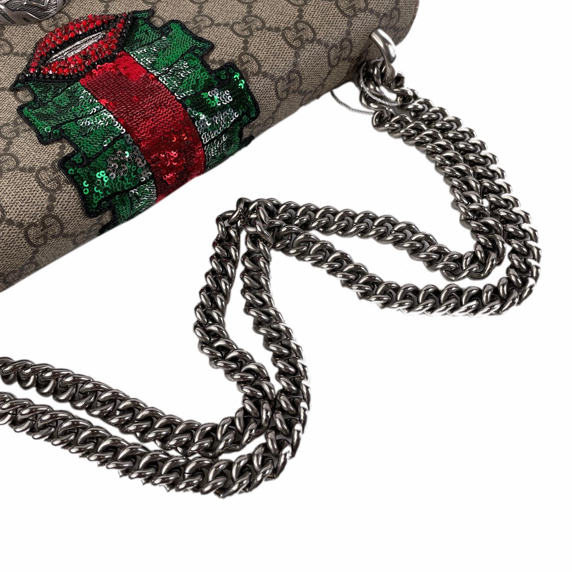 Gucci Medium Embellished GG Supreme Dionysus Shoulder Bag (SHG-46Vf23)