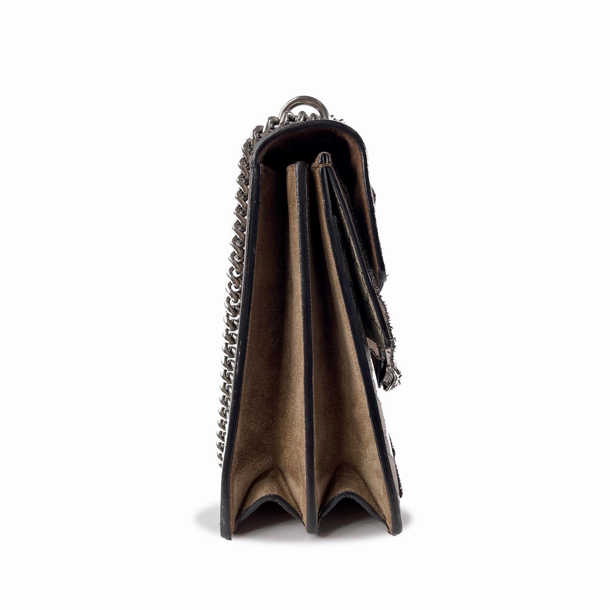 Gucci Medium Embellished GG Supreme Dionysus Shoulder Bag (SHG-46Vf23)