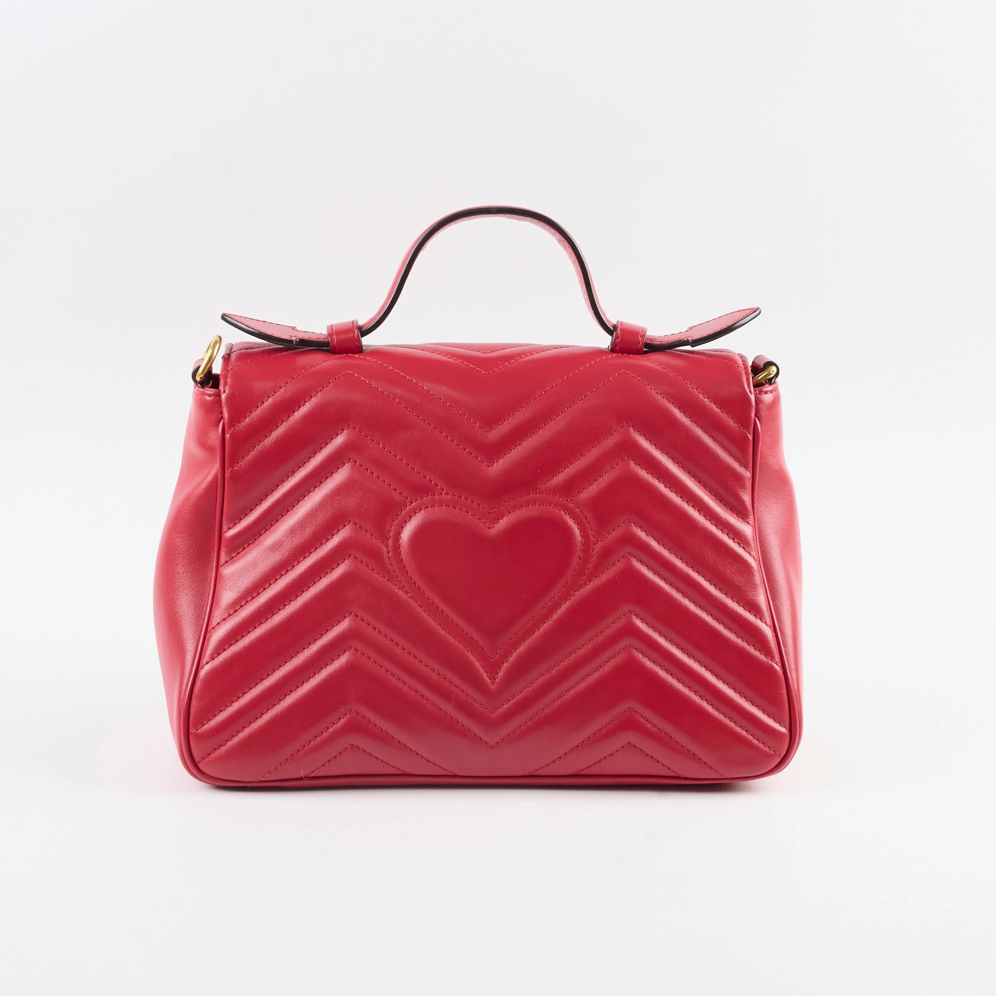 Gucci Medium GG Marmont Top Handle Red