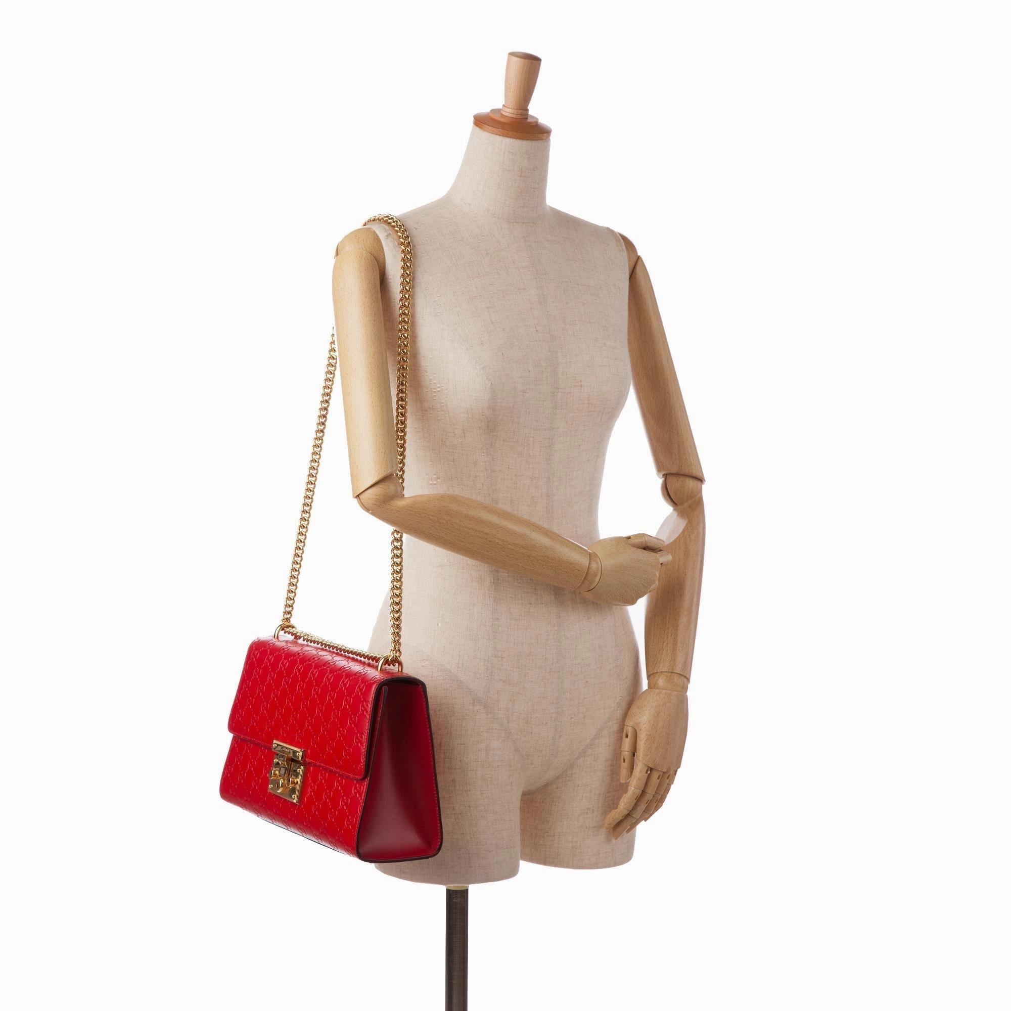 Gucci Medium Guccissima Padlock Shoulder Bag (SHG-rhl6JS)