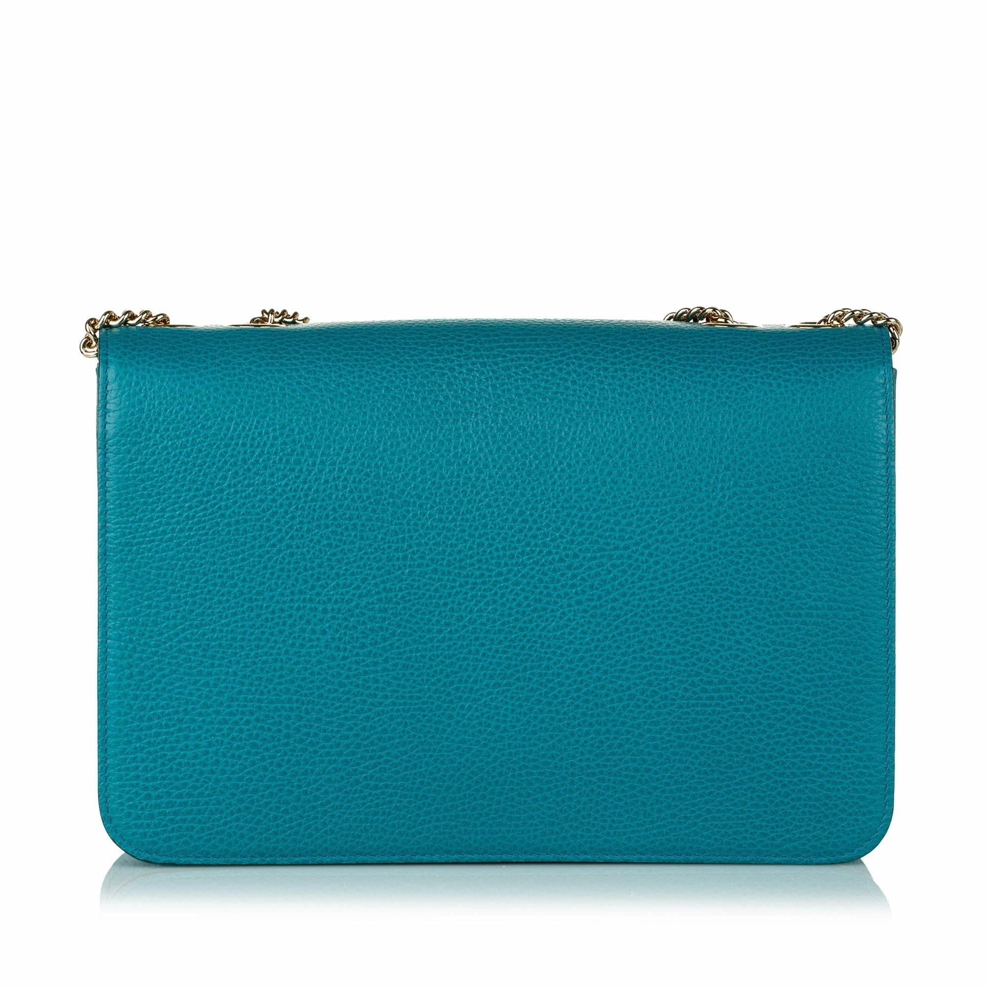 Gucci Medium Interlocking G Leather Crossbody Bag (SHG-32622)