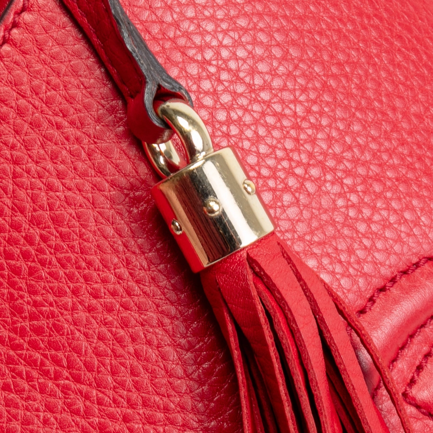 GUCCI Medium Soho Flap Crossbody - Red