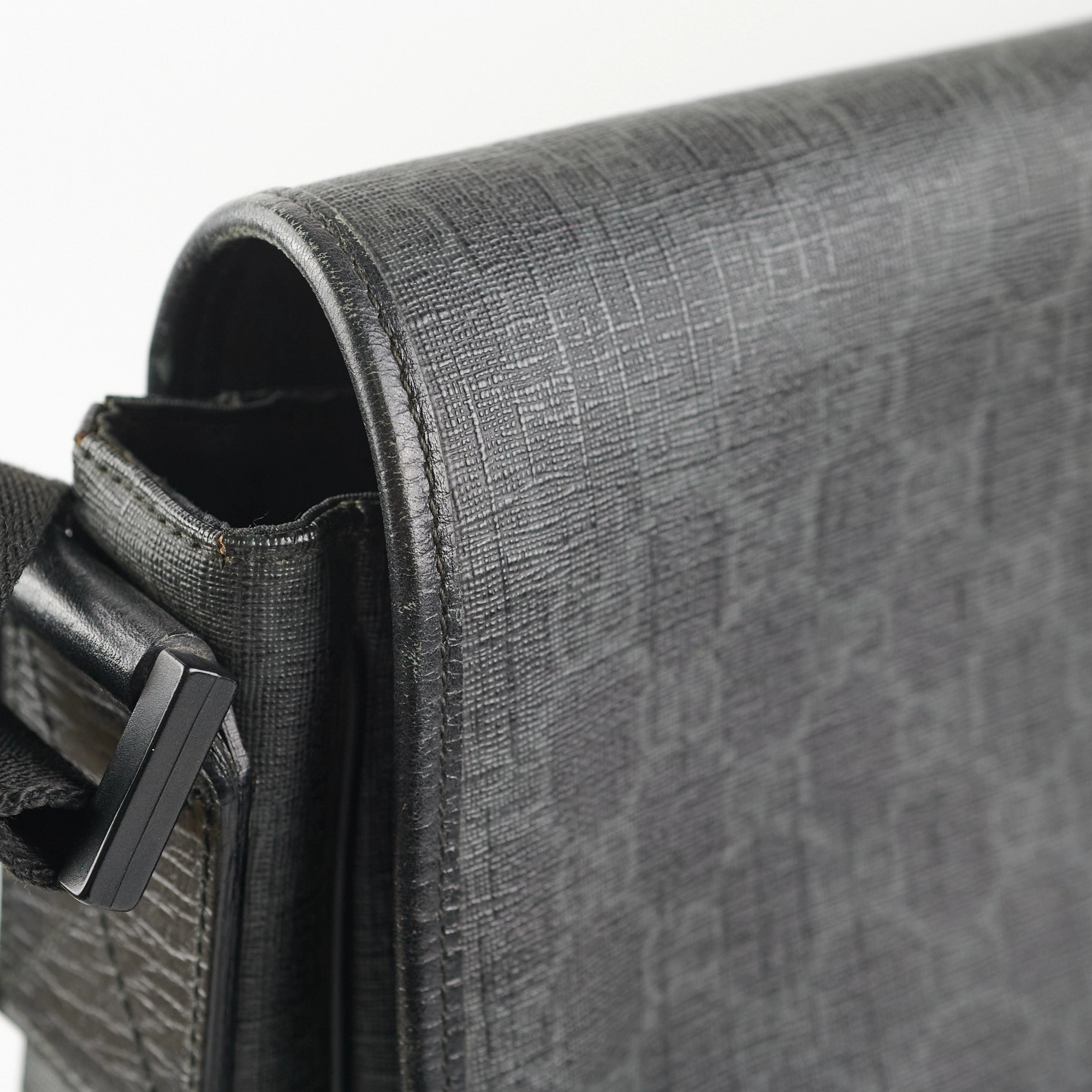 Gucci Mens Black Shoulder Monogram Bag