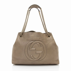 Gucci Metallic Leather Soho Medium Shoulder Bag (SHF-50oytz)