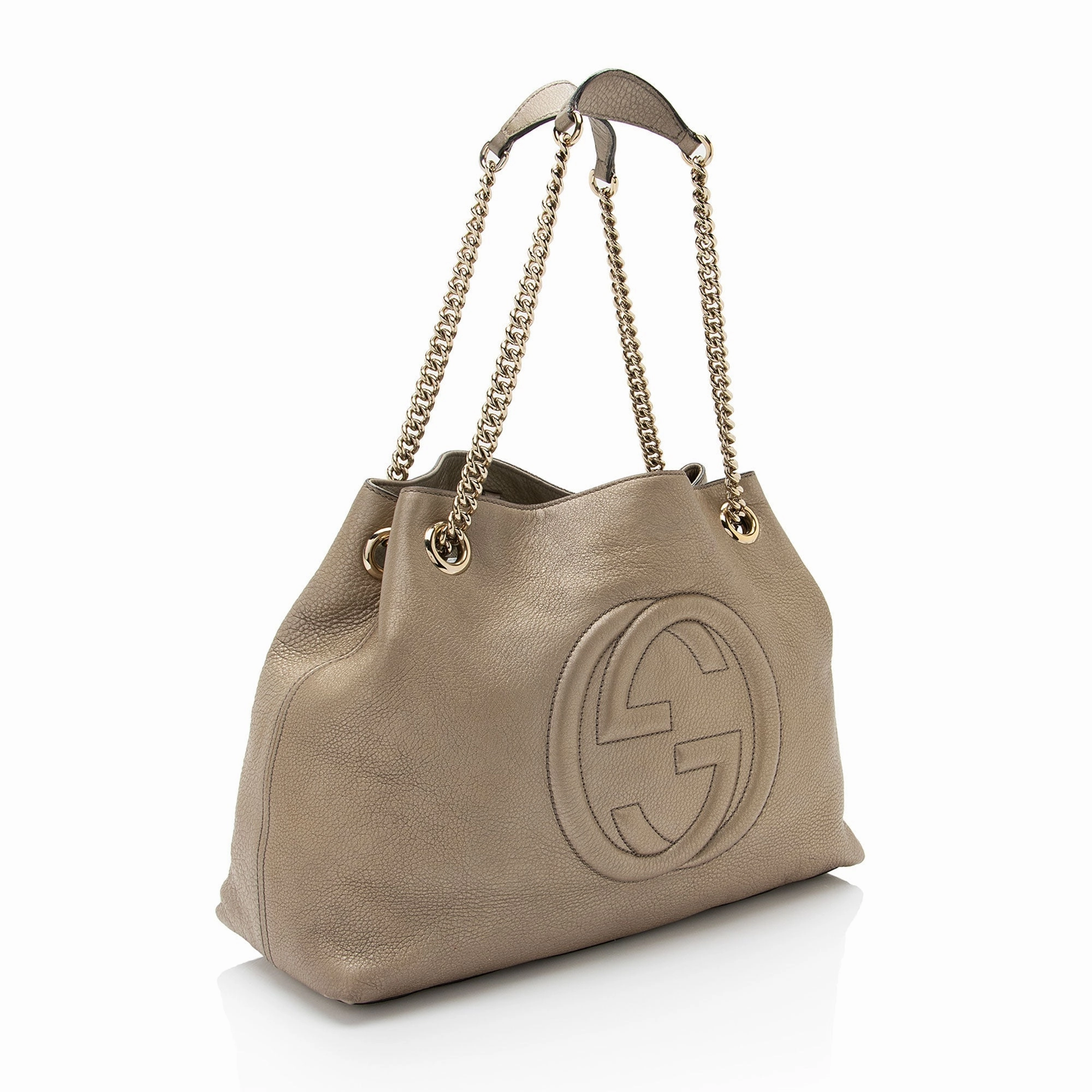 Gucci Metallic Leather Soho Medium Shoulder Bag (SHF-50oytz)