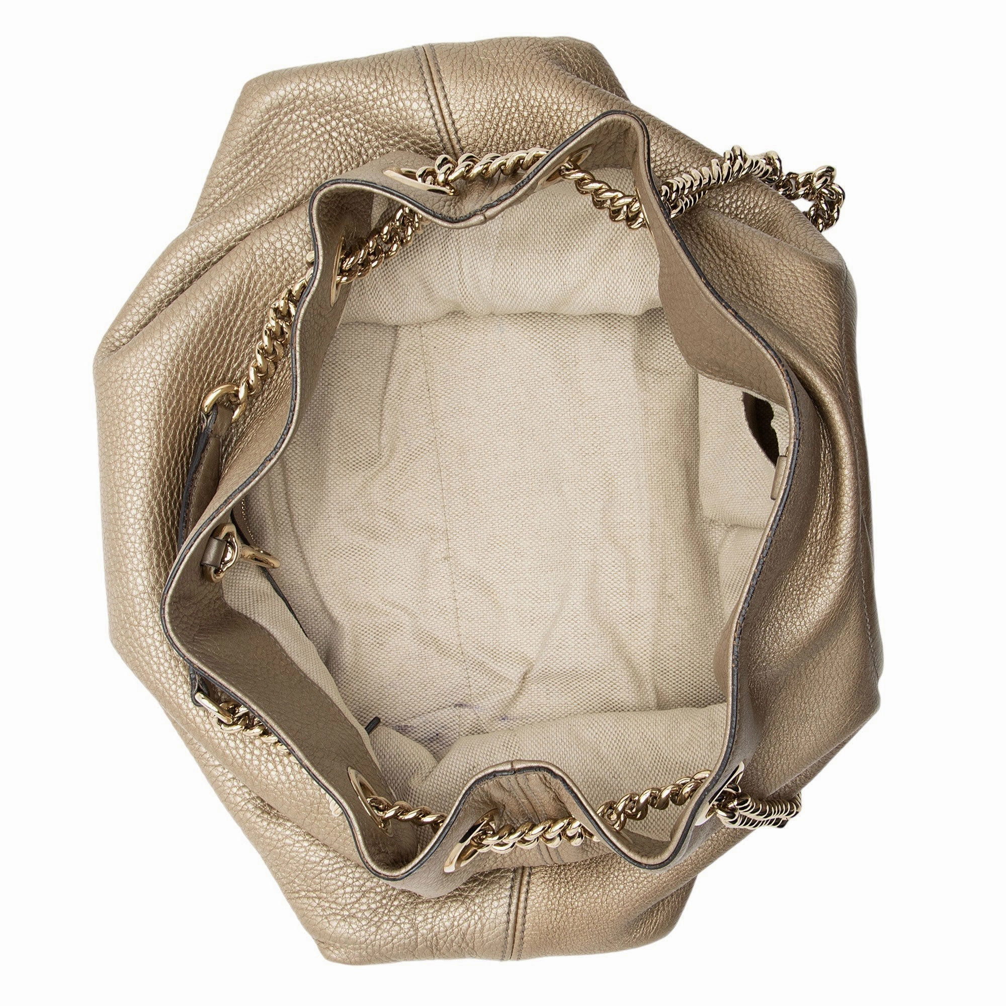 Gucci Metallic Leather Soho Medium Shoulder Bag (SHF-50oytz)