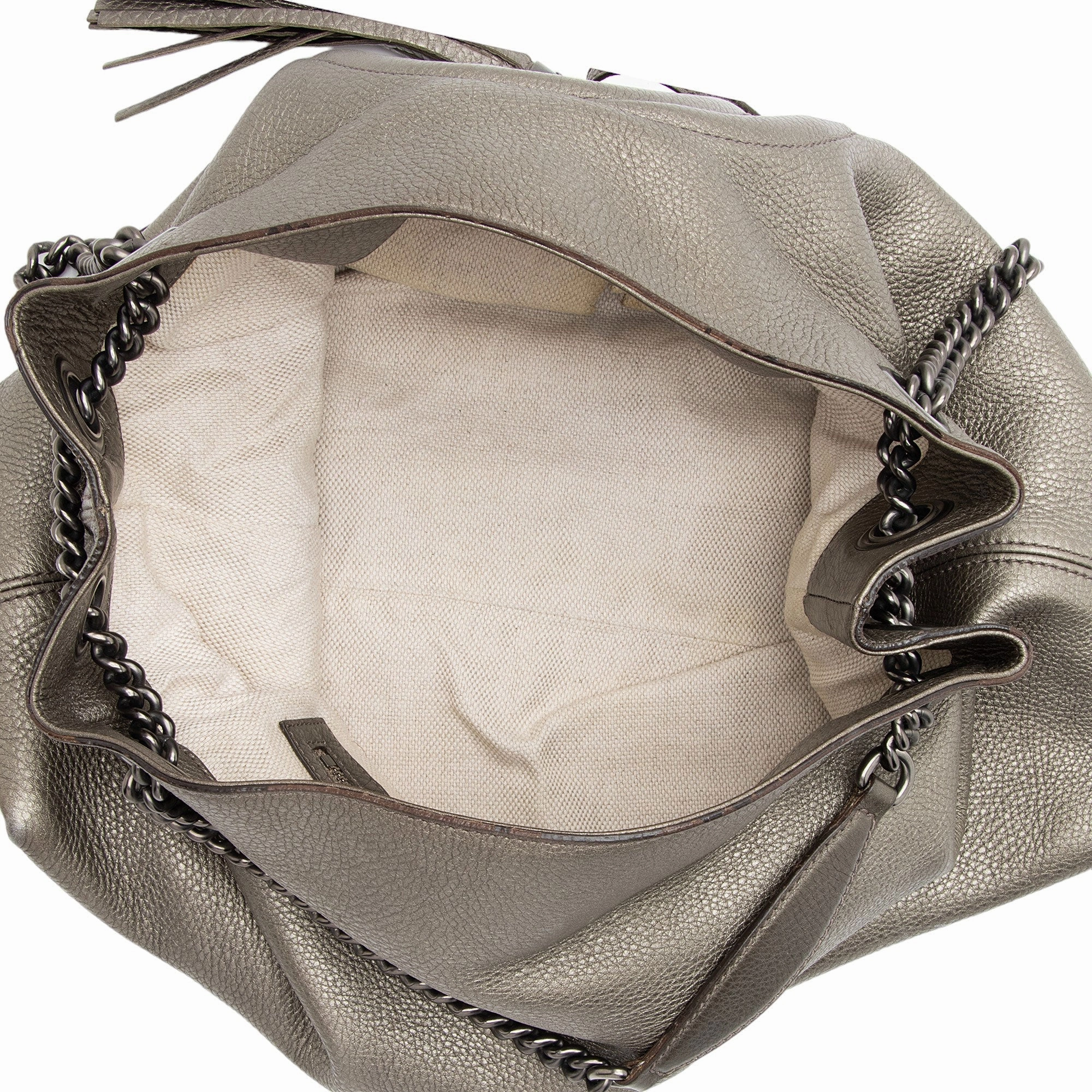 Gucci Metallic Leather Soho Medium Shoulder Bag (SHF-eR0hvp)