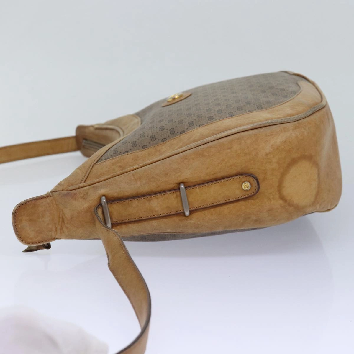 Gucci Micro Gg Supreme Shoulder Bag Pvc Leather Beige