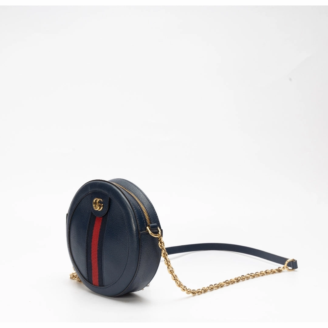 Gucci Mini Leather Ophidia Round crossbody bag