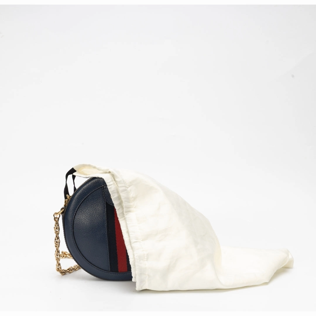 Gucci Mini Leather Ophidia Round crossbody bag