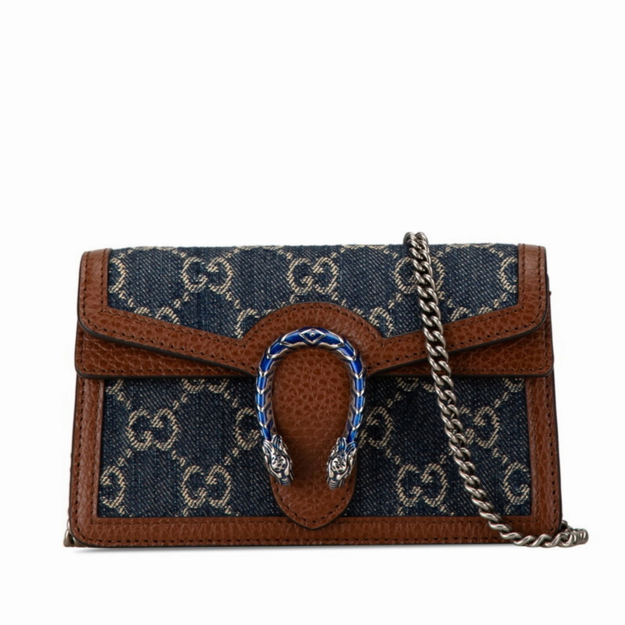 Gucci  Navy blue Leather Shoulder Bag (Pre-Owned)