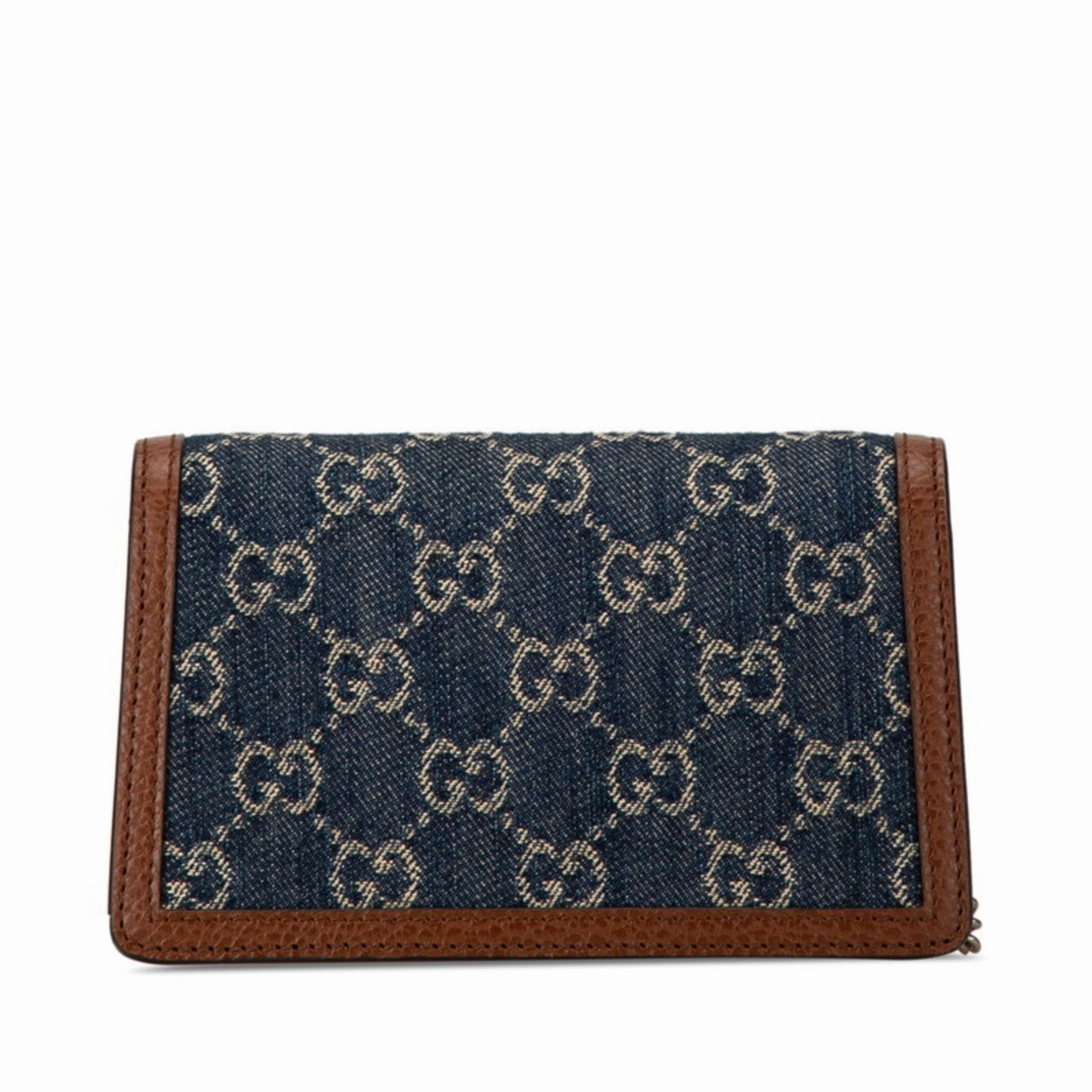 Gucci  Navy blue Leather Shoulder Bag (Pre-Owned)