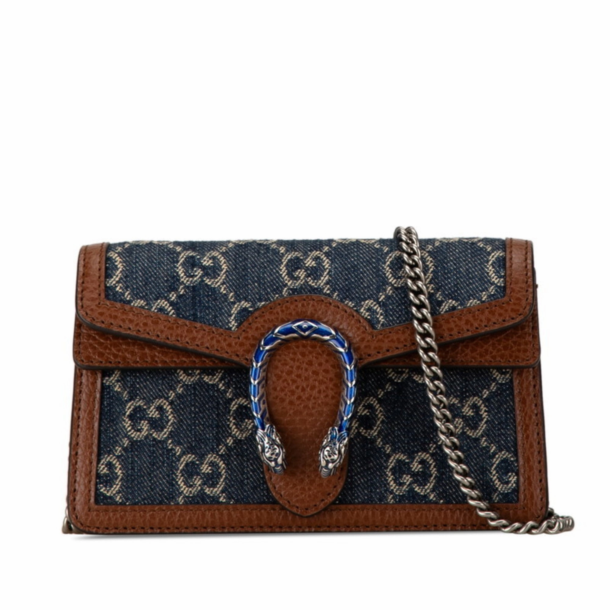 Gucci  Navy blue Leather Shoulder Bag (Pre-Owned)