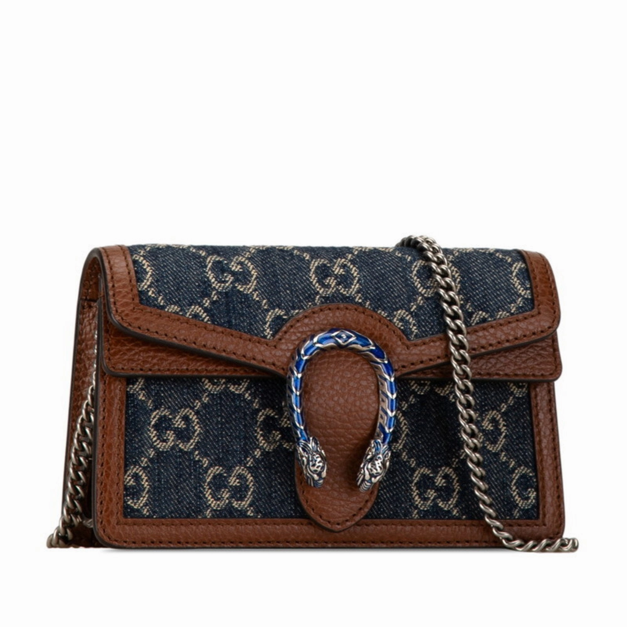Gucci  Navy blue Leather Shoulder Bag (Pre-Owned)