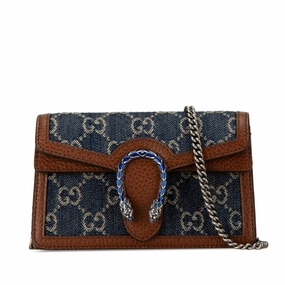 Gucci  Navy blue Leather Shoulder Bag (Pre-Owned)