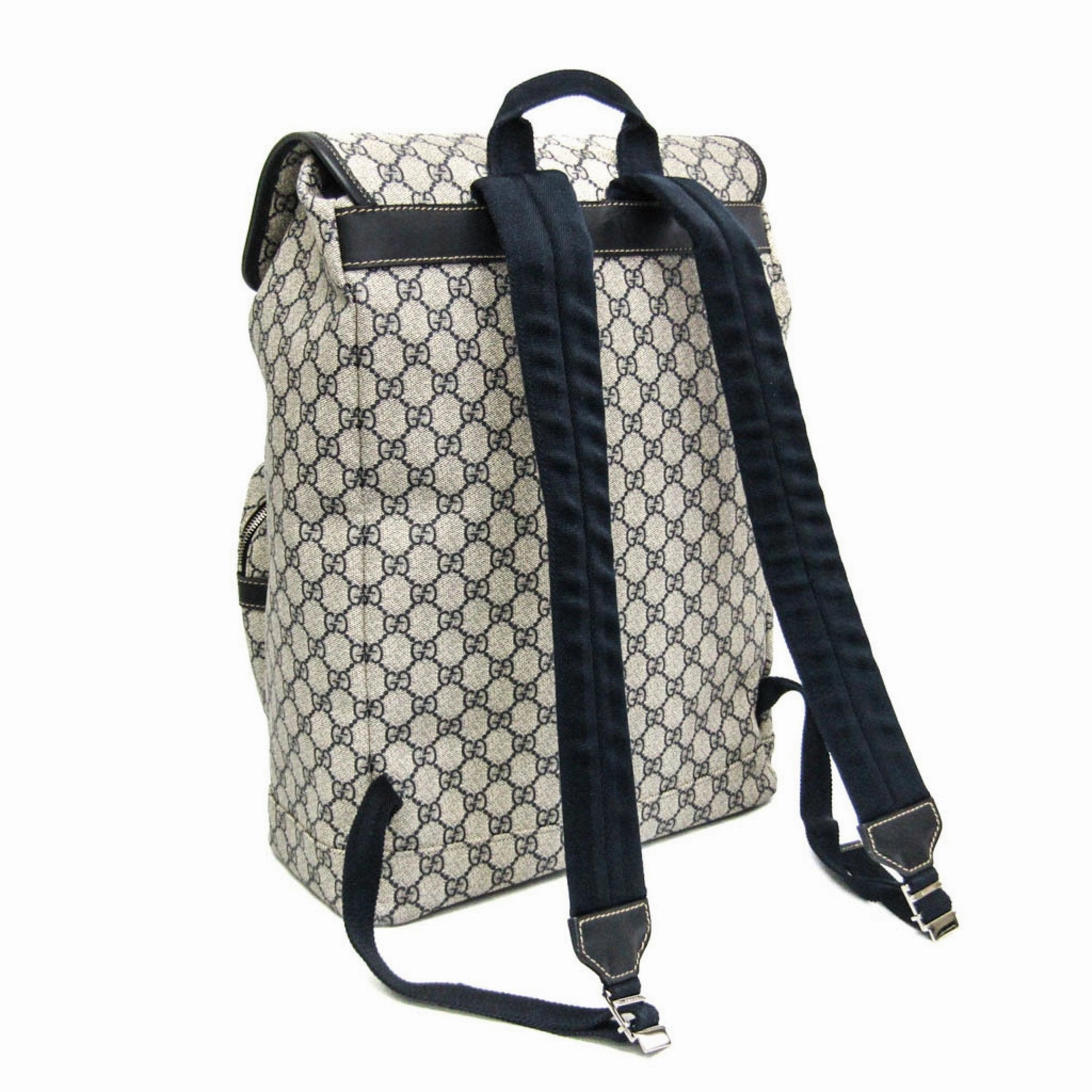 Gucci  Navy Gg Supreme Backpack (Pre-Owned)