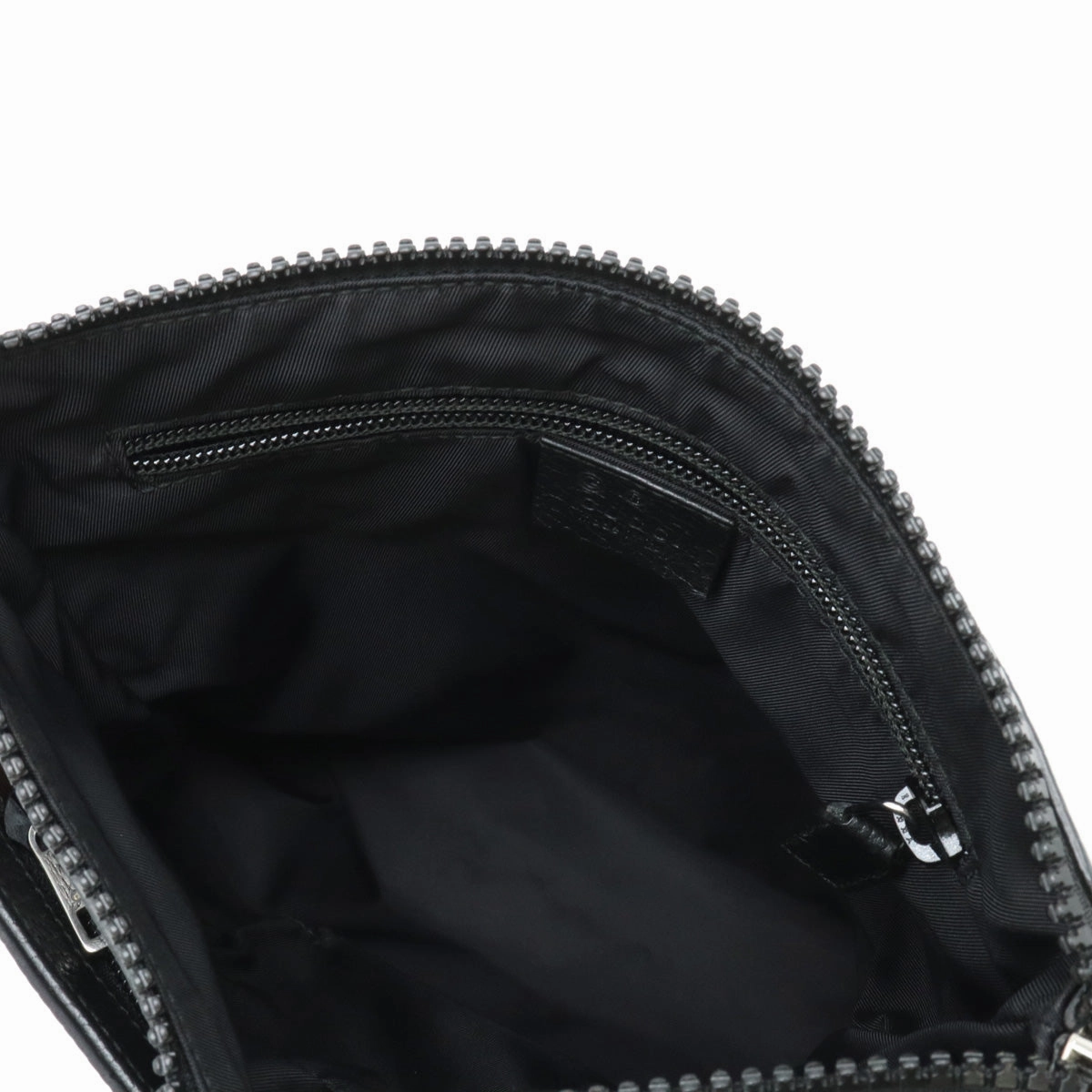 Gucci Nylon Leather Shoulder Bag Black