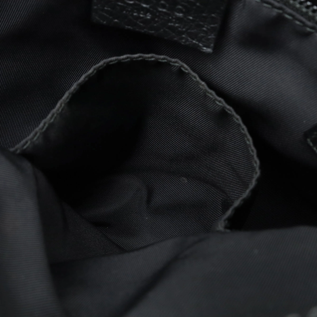Gucci Nylon Leather Shoulder Bag Black