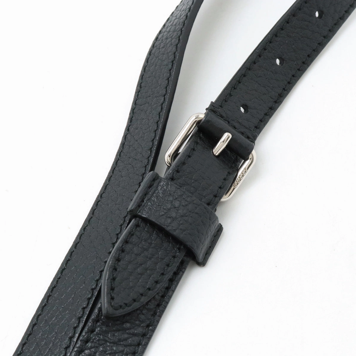 Gucci Nylon Leather Shoulder Bag Black