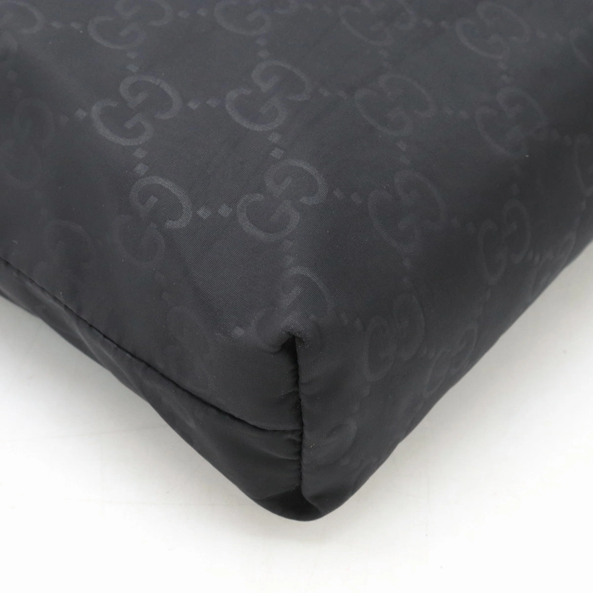 Gucci Nylon Leather Shoulder Bag Black