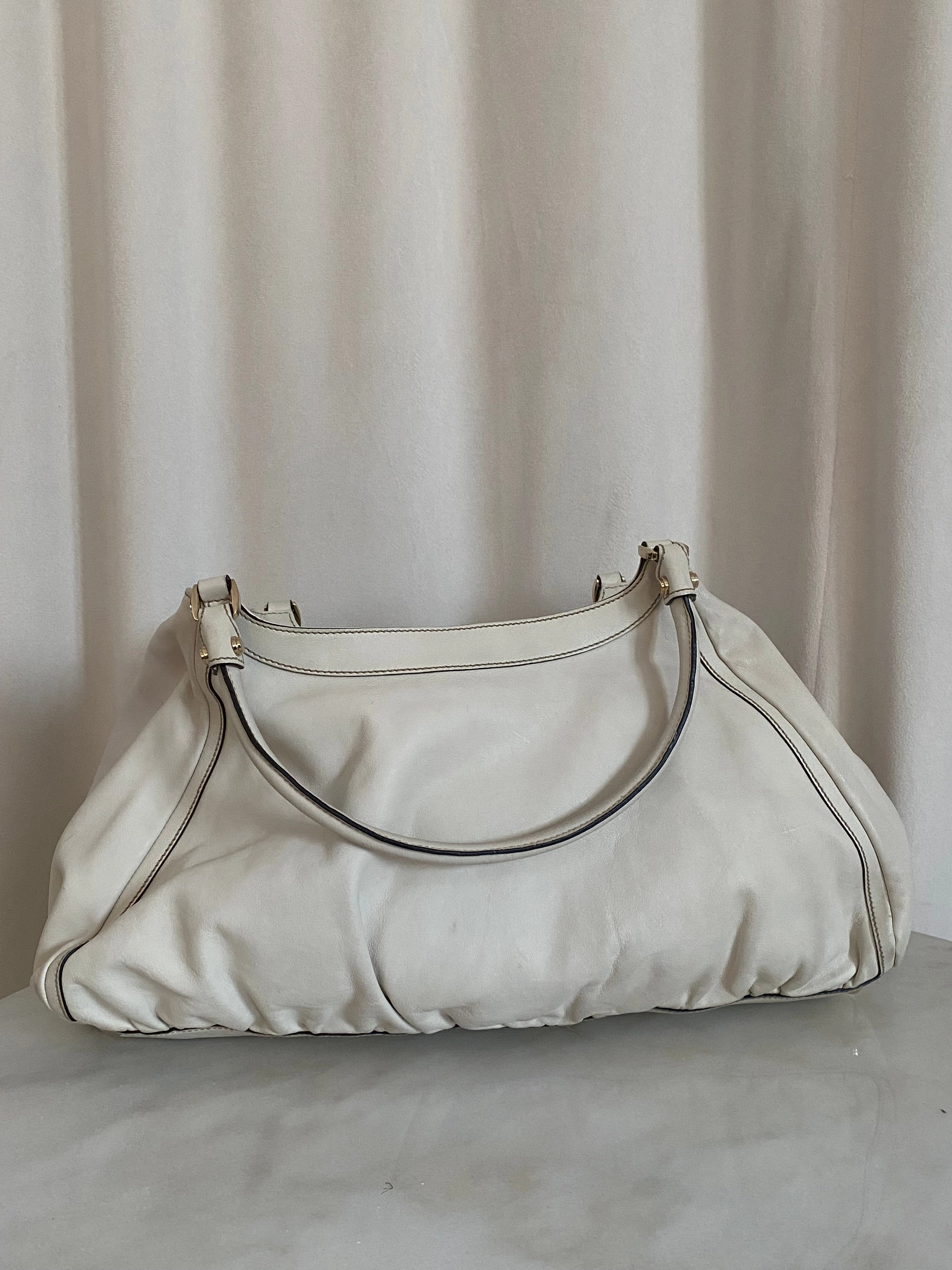Gucci Off White D Ring Shoulder Bag