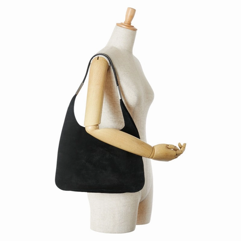 Gucci One Shoulder Bag 001 3167 Black Sweat Leather