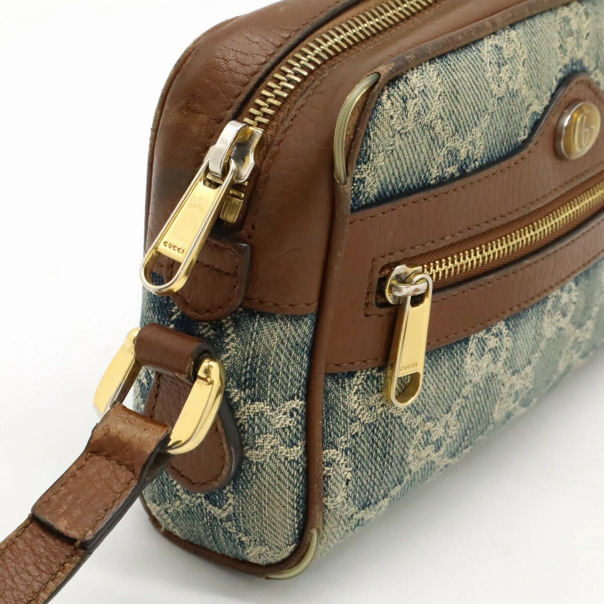 Gucci Ophidia GG Denim Shoulder Bag