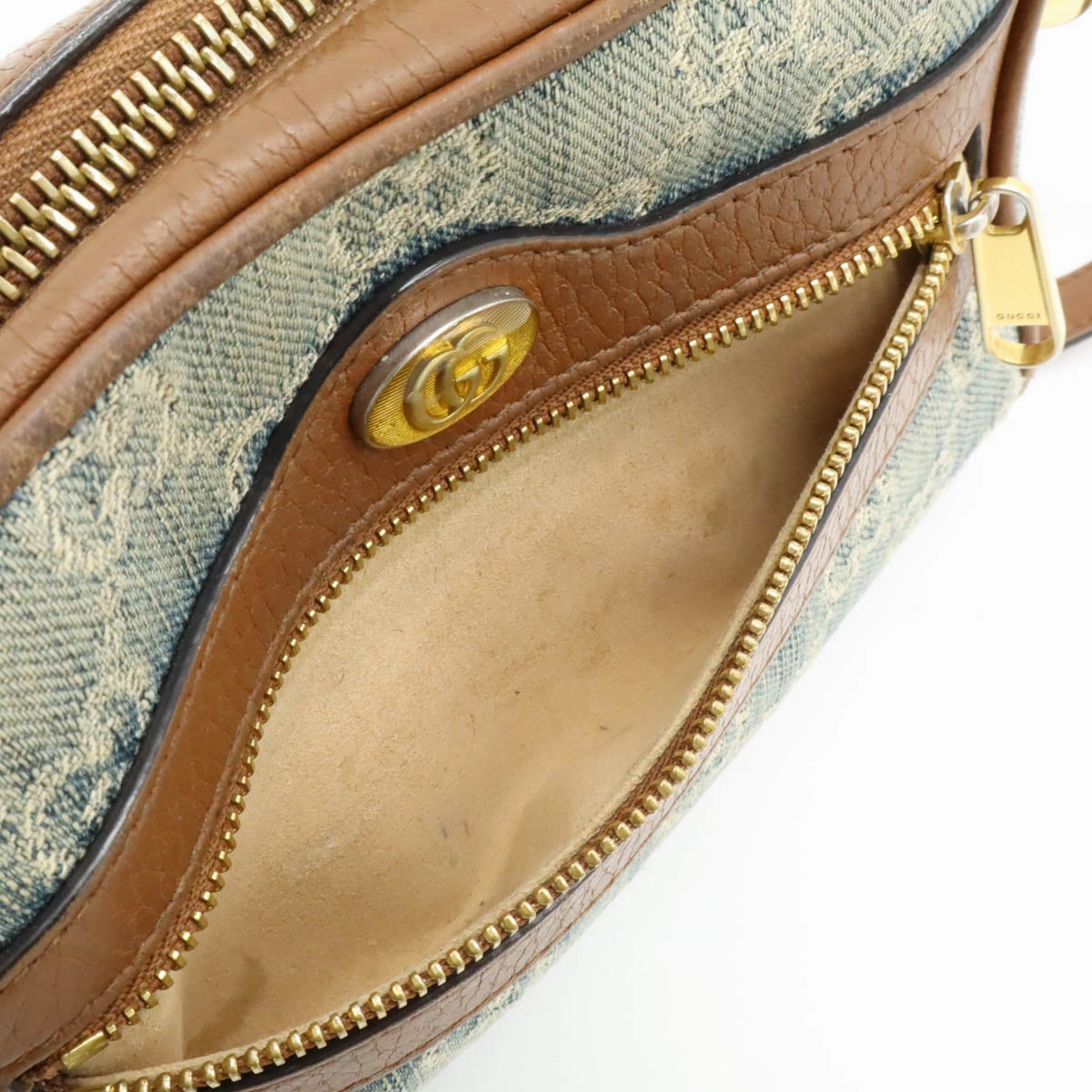 Gucci Ophidia GG Denim Shoulder Bag