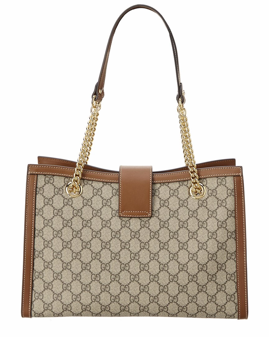 Gucci Padlock Medium GG Supreme Canvas & Leather Shoulder Bag