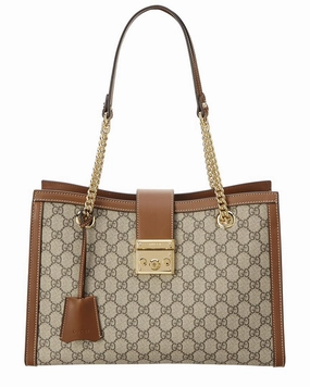 Gucci Padlock Medium GG Supreme Canvas & Leather Shoulder Bag
