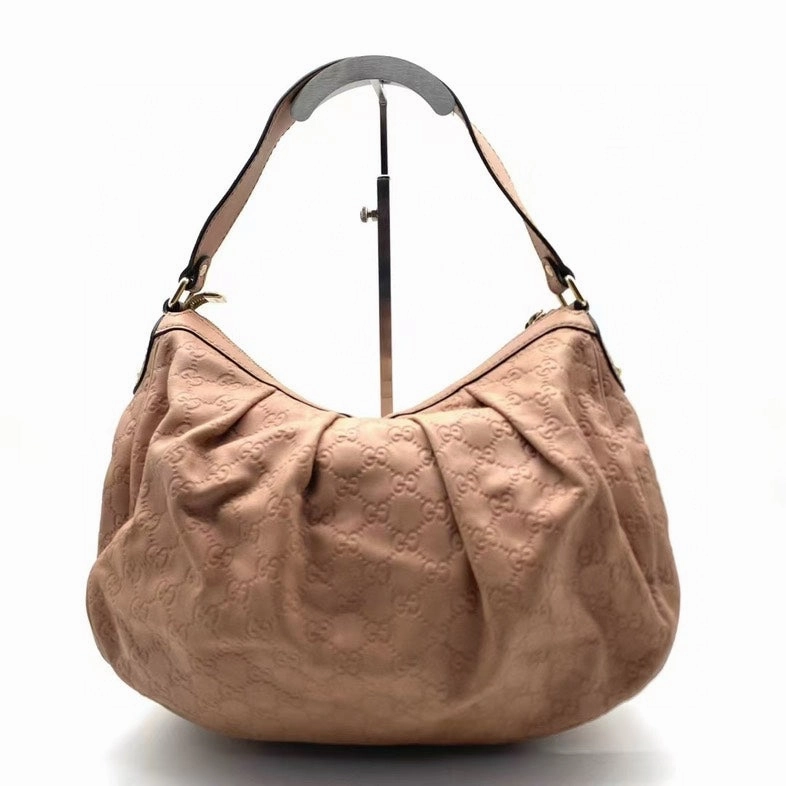 Gucci Pink GG Canvas Shoulder Bag Medium
