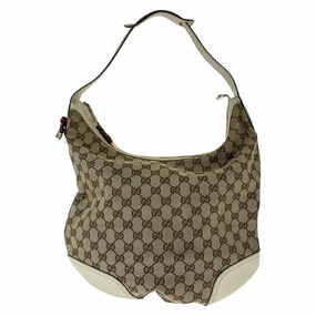 Gucci Princy GG Canvas Shoulder Bag Beige Brown