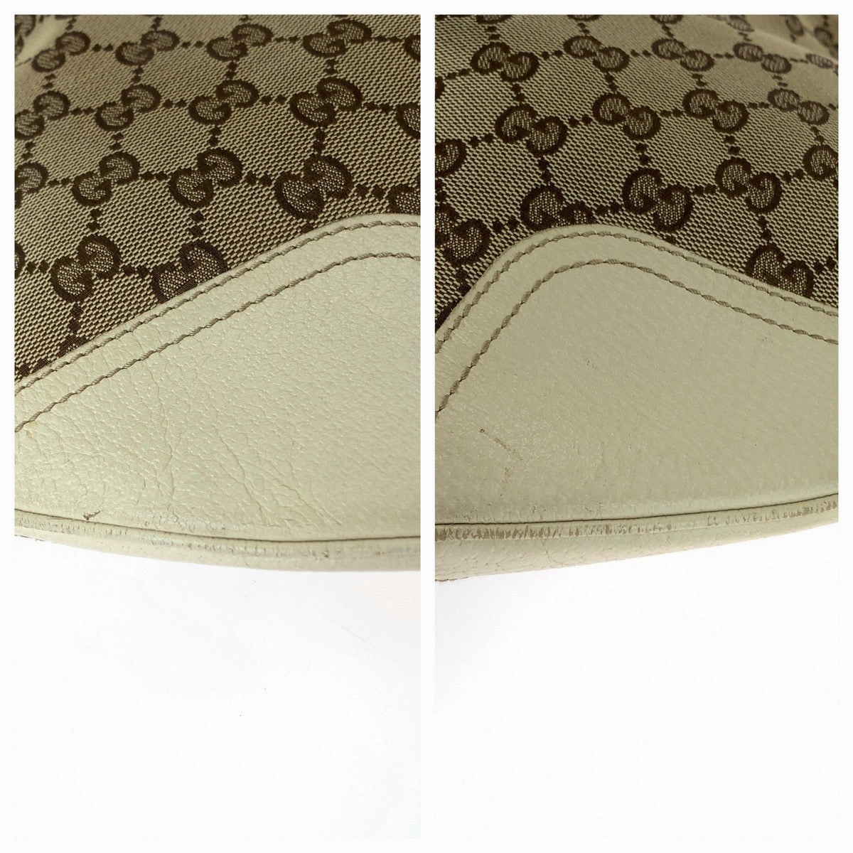 Gucci Princy GG Canvas Shoulder Bag Beige Brown