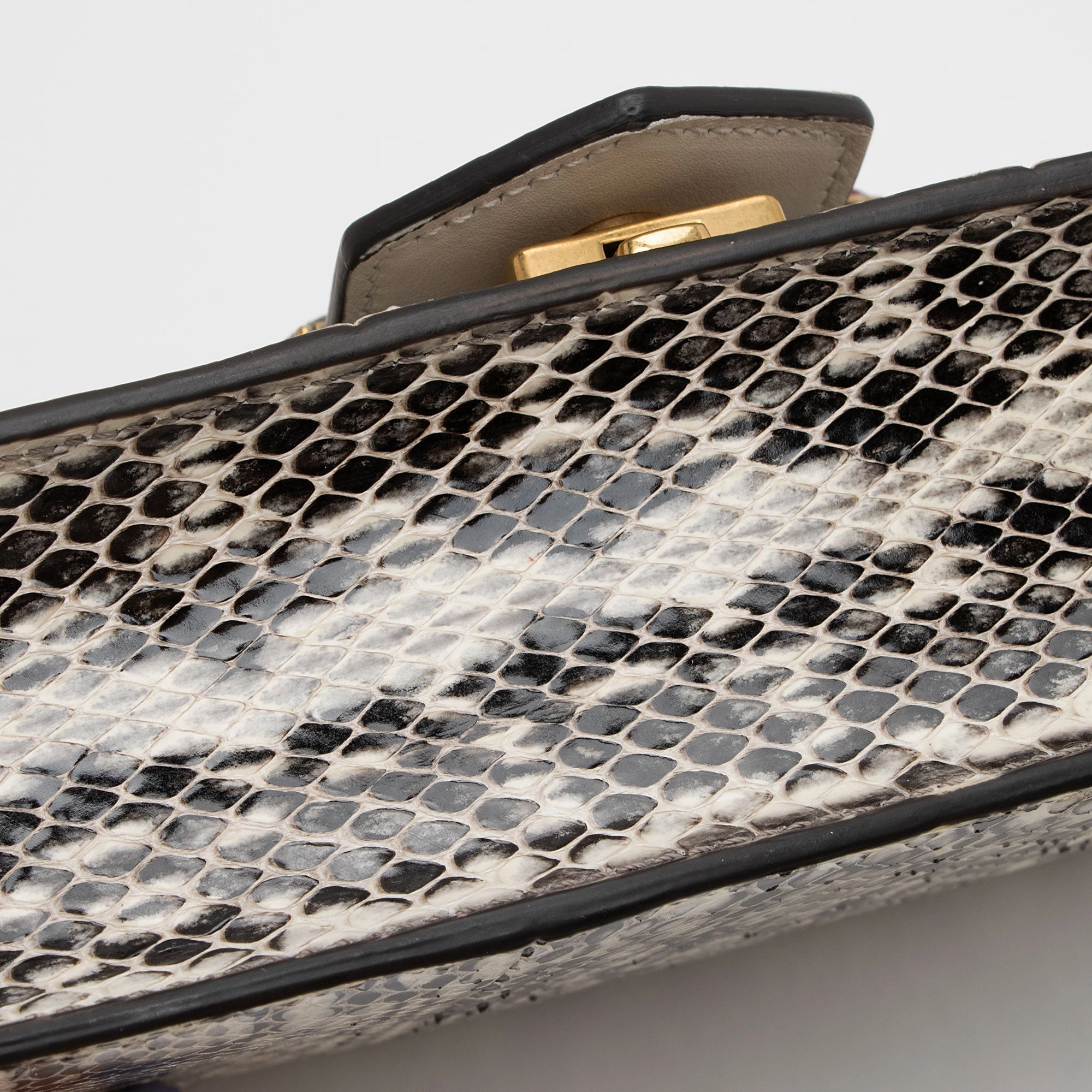 Gucci Python Bee Broadway Mini Shoulder Bag (SHF-oTBA8i)