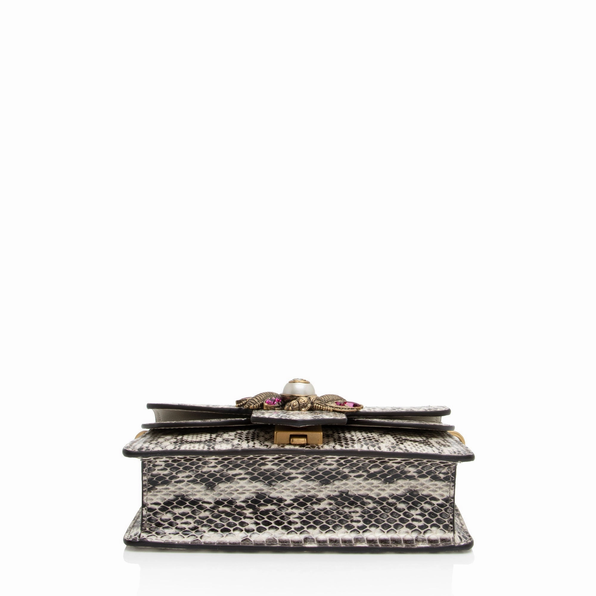 Gucci Python Bee Broadway Mini Shoulder Bag (SHF-oTBA8i)