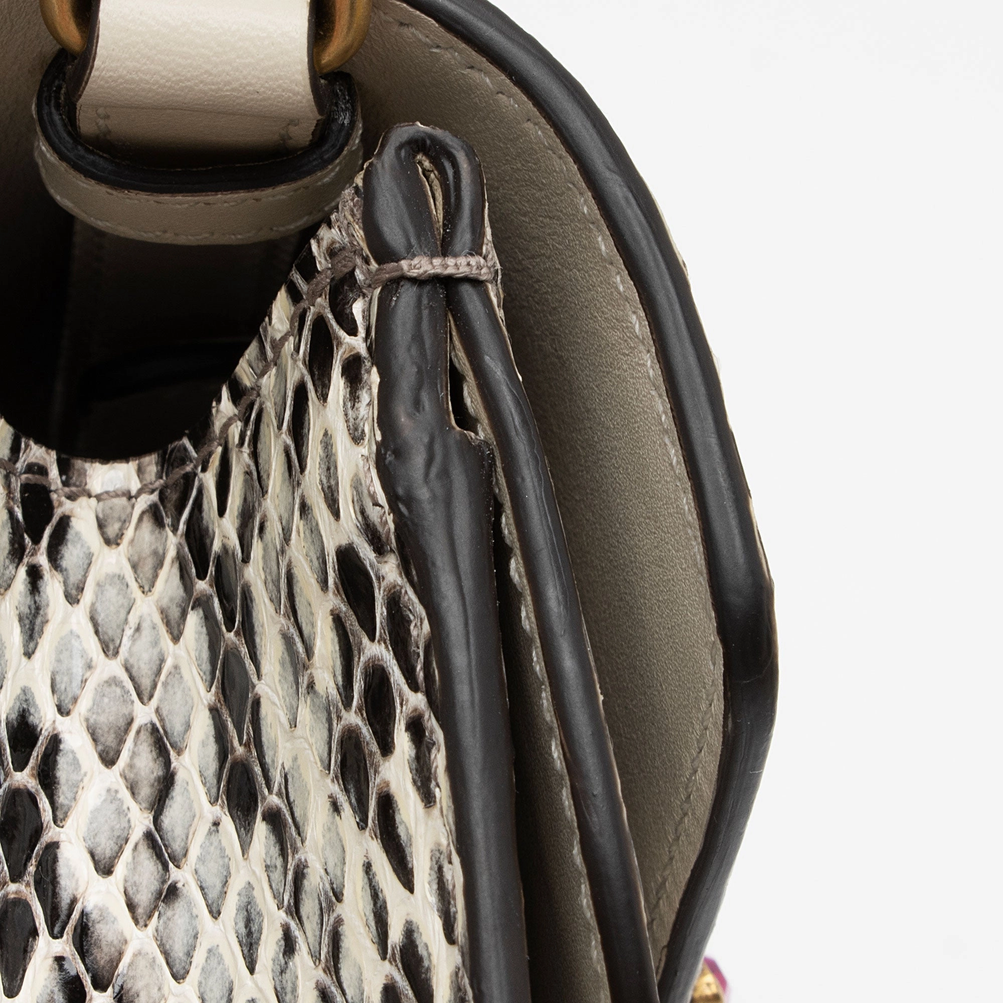 Gucci Python Bee Broadway Mini Shoulder Bag (SHF-oTBA8i)