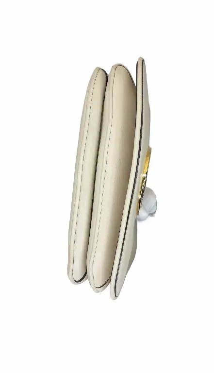 GUCCI Roxy Calfskin Web Mini Blondie Shoulder Bag White A-90 A-90