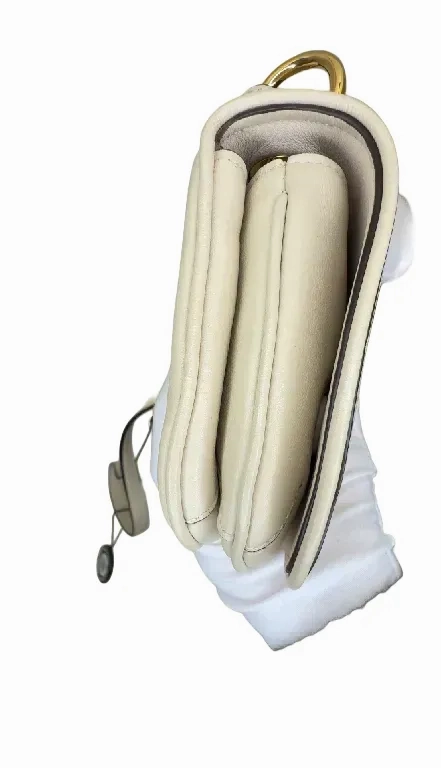 GUCCI Roxy Calfskin Web Mini Blondie Shoulder Bag White A-90 A-90