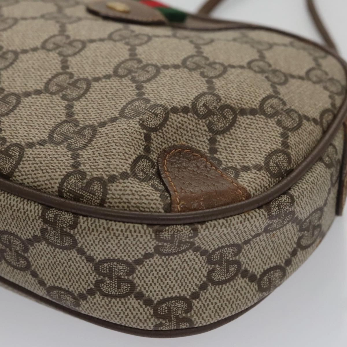 Gucci Sherry Beige Canvas Shoulder Bag ()