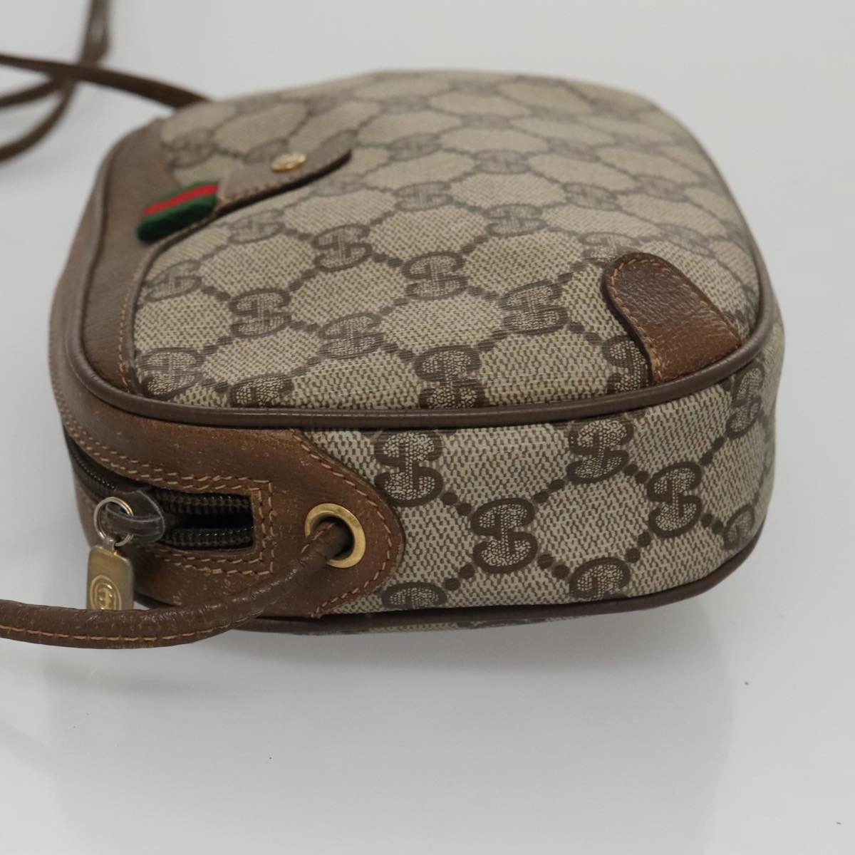 Gucci Sherry Beige Canvas Shoulder Bag ()