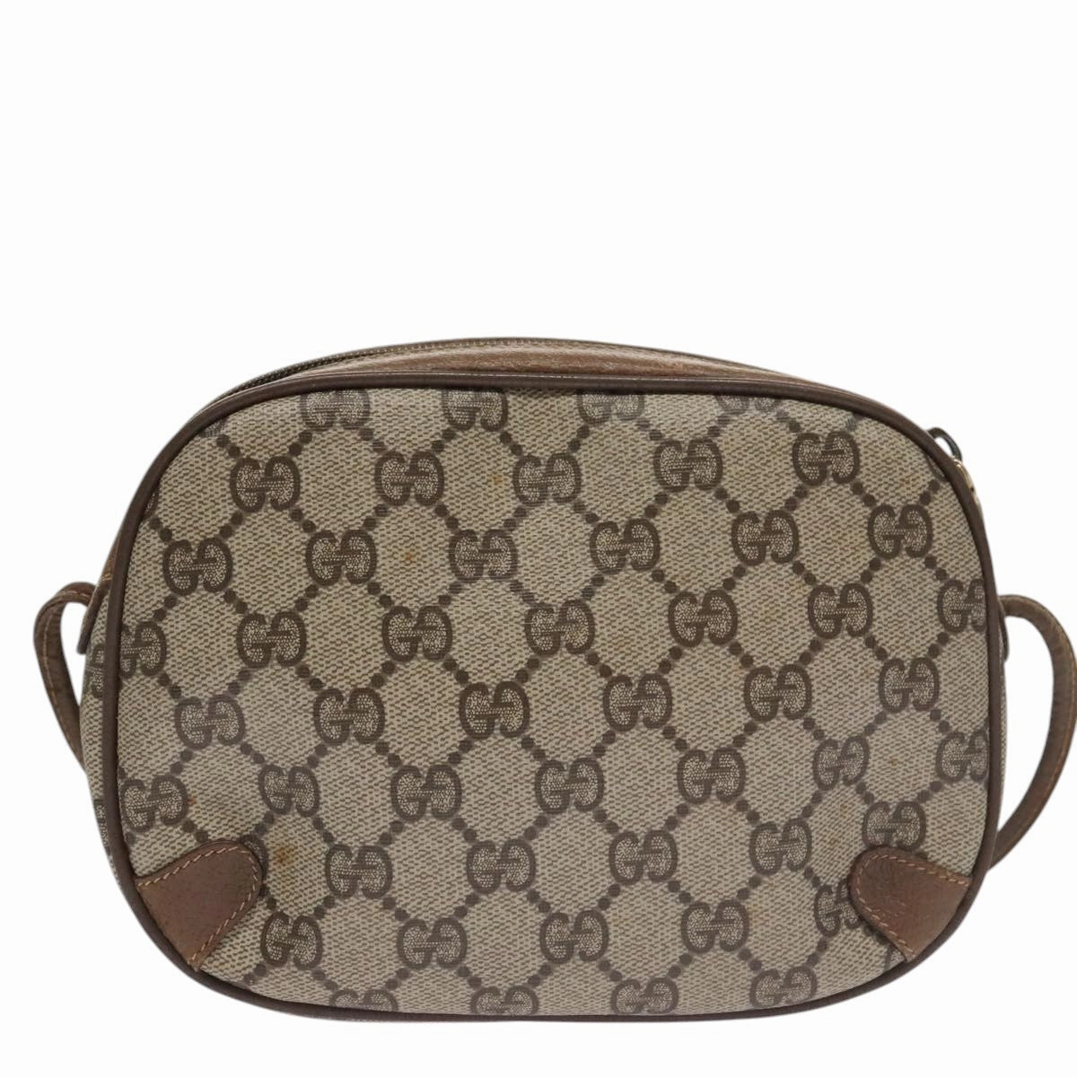 Gucci Sherry Beige Canvas Shoulder Bag ()